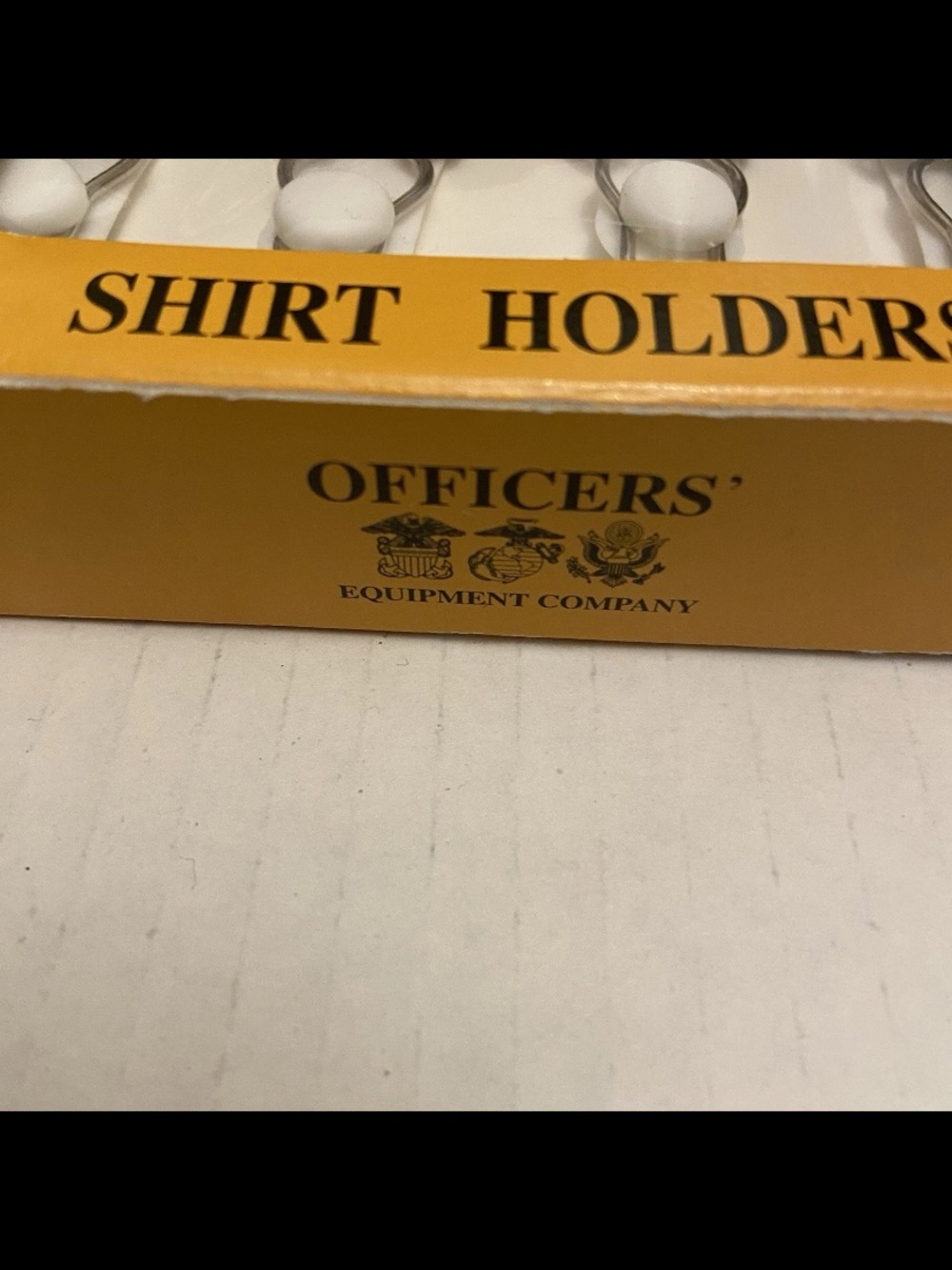 Officers’ Equipment Company Vintage White Shirt Holders Set New. - Picture 3 of 6